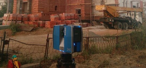 Лазерное сканирование здания церкви Святой Живоначальной Троицы в Астрахани от компании НПП Фотограмметрия