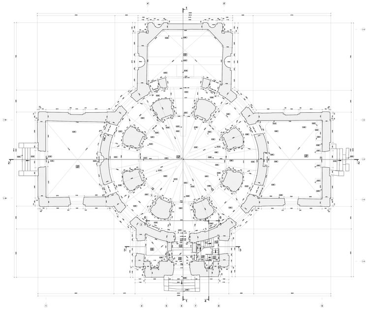 Чертеж плана церкви
